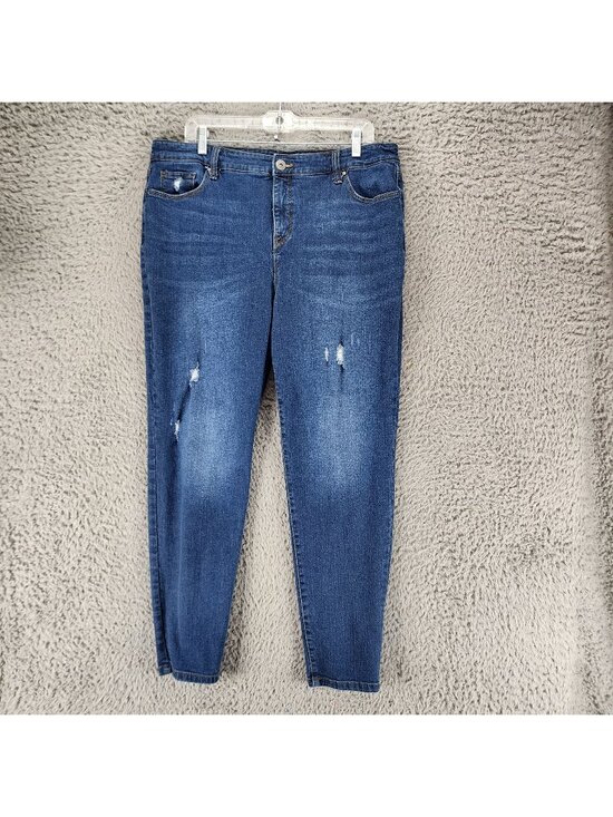 Style & Co Denim - Style & Co Jeans Womens 18 Blue Stretch Denim Curvy Skinny Leg